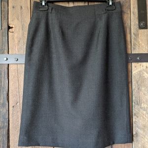 Ann Taylor Dark Gray Pencil Skirt - 2P